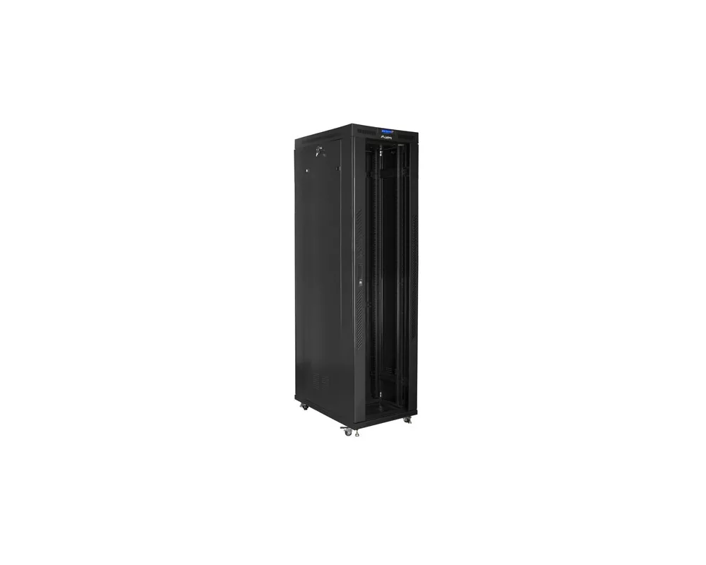 Сървърен шкаф Lanberg rack cabinet 19" free-standing 47U/800x1000 (flat pack) with glass door lcd black v2 6