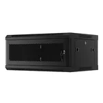 Сървърен шкаф Lanberg rack cabinet 19" wall-mount 4U/600x450 with perforated door black (flat pack) 4