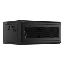 Lanberg rack cabinet 19" wall-mount 4U/600x450 with perforated door black (flat pack) 902807 WF01-6404-23B на топ цена - PIC.bg