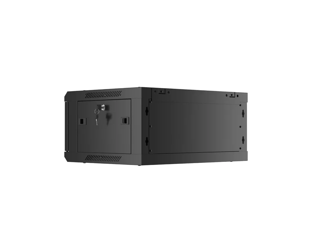 Сървърен шкаф Lanberg rack cabinet 19" wall-mount 4U/600x450 with perforated door black (flat pack) 8
