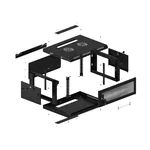 Сървърен шкаф Lanberg rack cabinet 19" wall-mount 4U/600x450 with perforated door black (flat pack) 13