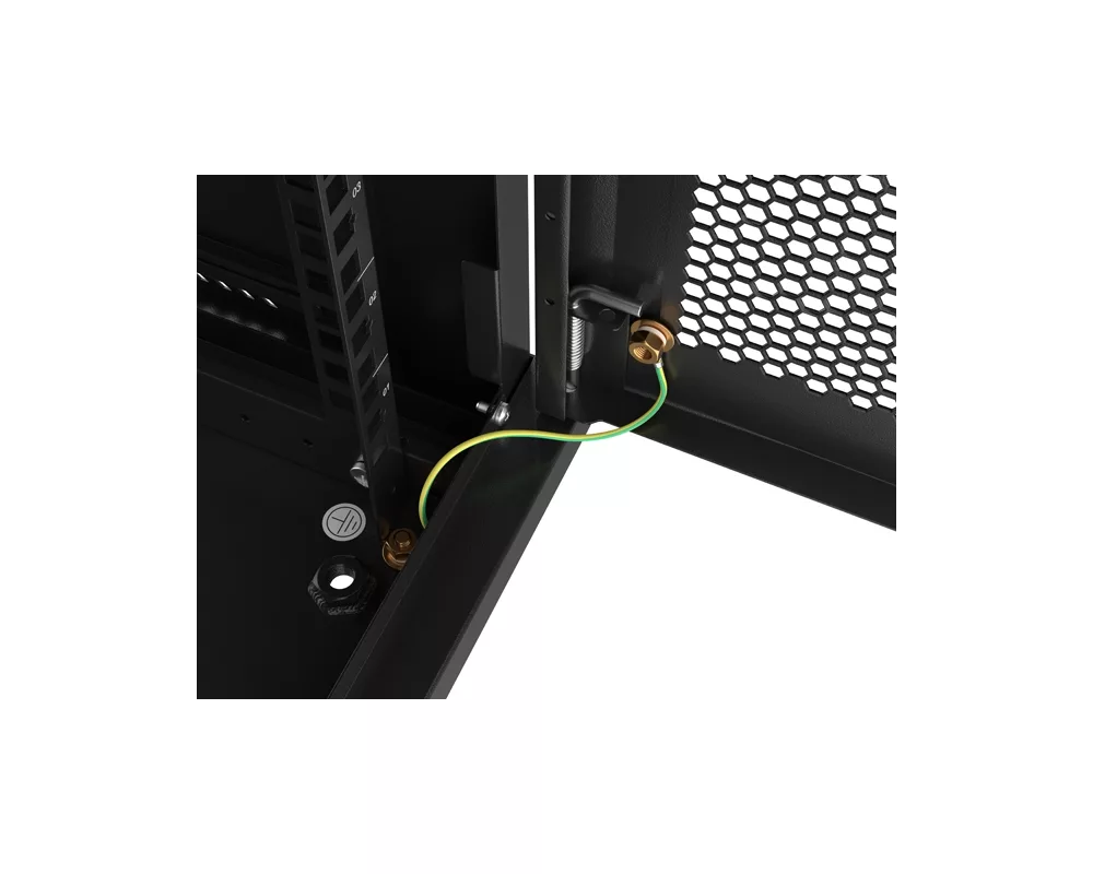Сървърен шкаф Lanberg rack cabinet 19" wall-mount 4U/600x450 with perforated door black (flat pack) 3