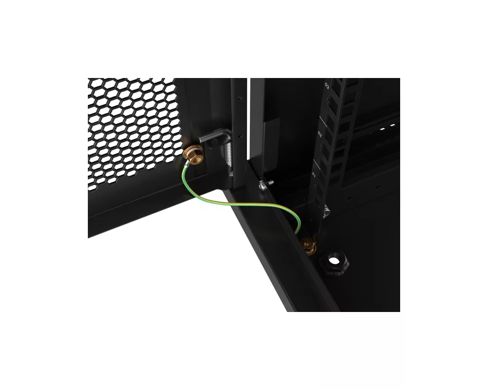 Сървърен шкаф Lanberg rack cabinet 19" wall-mount 4U/600x450 with perforated door black (flat pack) 7