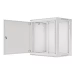 Сървърен шкаф Lanberg rack cabinet 19" wall-mount 12U/600x450 for self-assembly with metal door grey (flat pack) 10