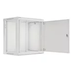 Сървърен шкаф Lanberg rack cabinet 19" wall-mount 12U/600x450 for self-assembly with metal door grey (flat pack) 13