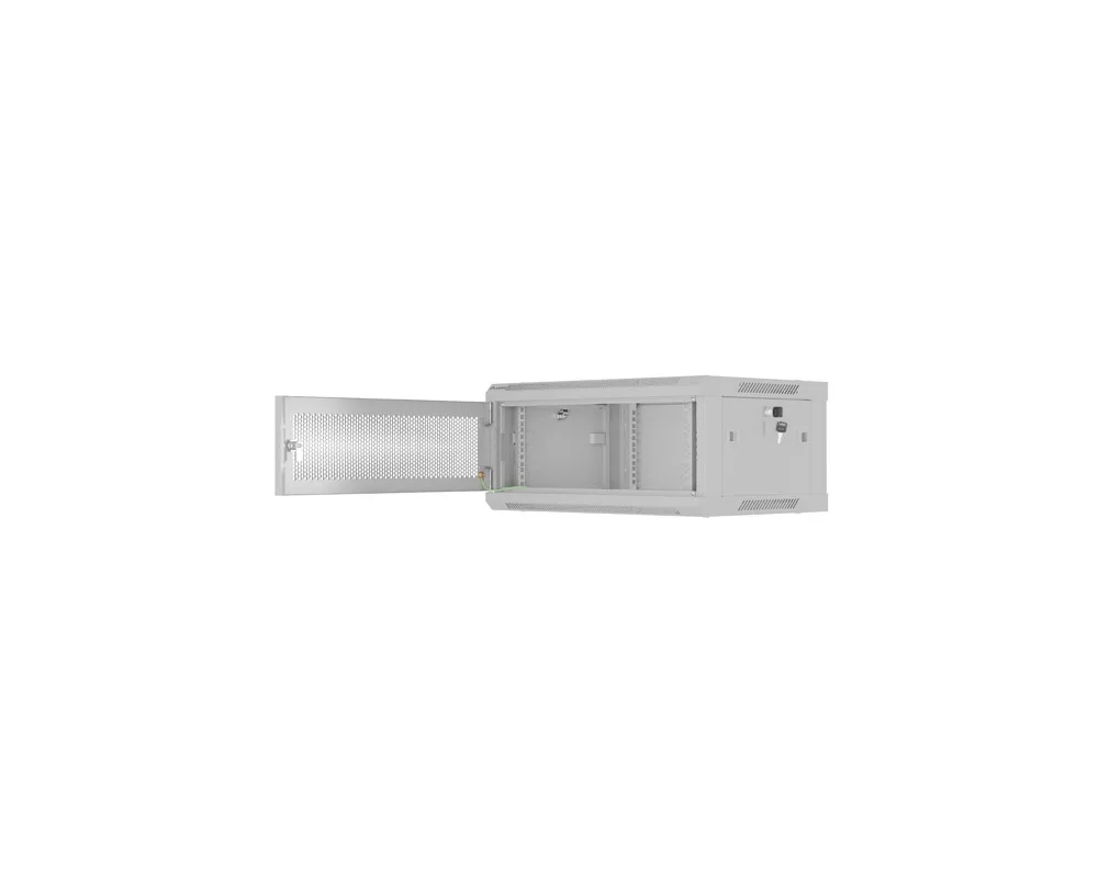 Сървърен шкаф Lanberg rack cabinet 19" wall-mount 4U/600x450 with perforated door grey (flat pack) 3