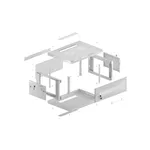 Сървърен шкаф Lanberg rack cabinet 19" wall-mount 4U/600x450 with perforated door grey (flat pack) 12