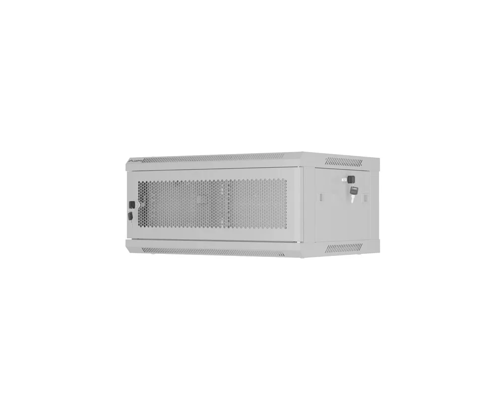 Сървърен шкаф Lanberg rack cabinet 19" wall-mount 4U/600x450 with perforated door grey (flat pack) 2