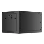Сървърен шкаф Lanberg rack cabinet 19" wall-mount 6U/600x450 for self-assembly with metal door black (flat pack) 12