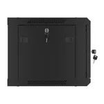 Сървърен шкаф Lanberg rack cabinet 19" wall-mount 6U/600x450 for self-assembly with metal door black (flat pack) 14