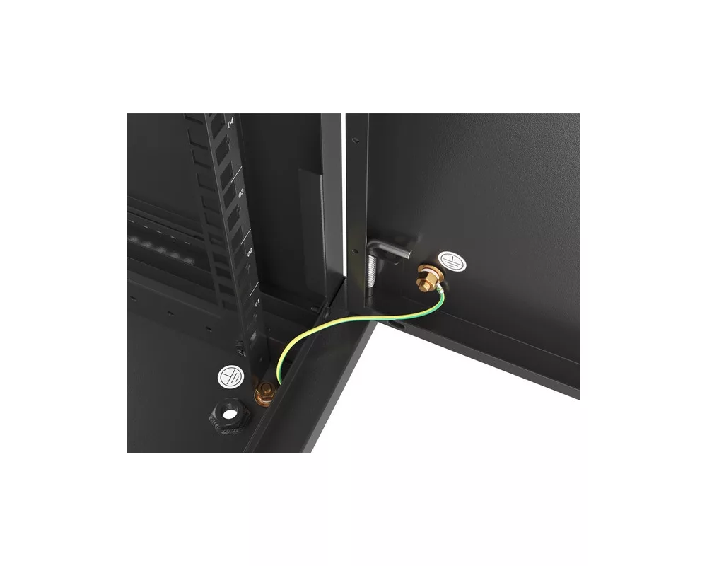 Сървърен шкаф Lanberg rack cabinet 19" wall-mount 6U/600x450 for self-assembly with metal door black (flat pack) 8