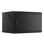 <span>Сървърен шкаф</span> Lanberg rack cabinet 19" wall-mount 6U/600x450 for self-assembly with metal door black (flat pack) <span class='catalog-num-in-name'>WF01-6406-00B</span> - 