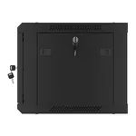 Сървърен шкаф Lanberg rack cabinet 19" wall-mount 6U/600x450 for self-assembly with metal door black (flat pack) 7