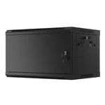 Сървърен шкаф Lanberg rack cabinet 19" wall-mount 6U/600x450 for self-assembly with metal door black (flat pack) 3