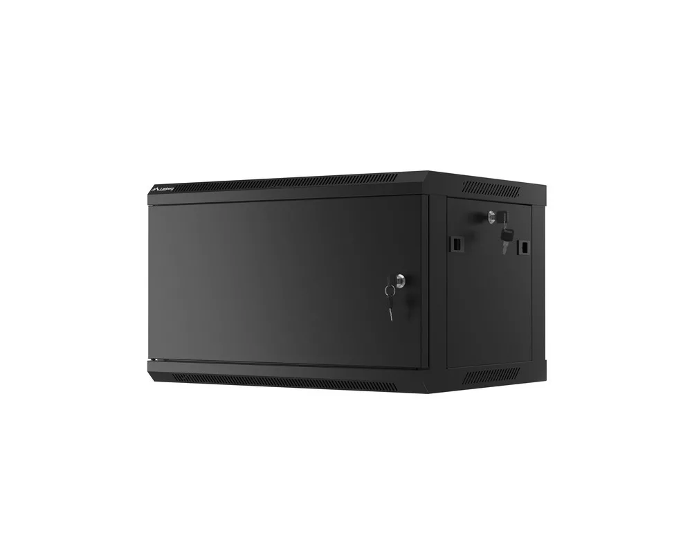 Сървърен шкаф Lanberg rack cabinet 19" wall-mount 6U/600x450 for self-assembly with metal door black (flat pack) 3