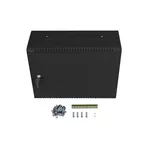 Сървърен шкаф Lanberg rack cabinet 19" wall-mount 4U+3u/540x200 low-profile black (assembled) 15