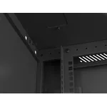 Сървърен шкаф Lanberg rack cabinet 19" wall-mount 6U/600x600 for self-assembly with metal door black (flat pack) 6