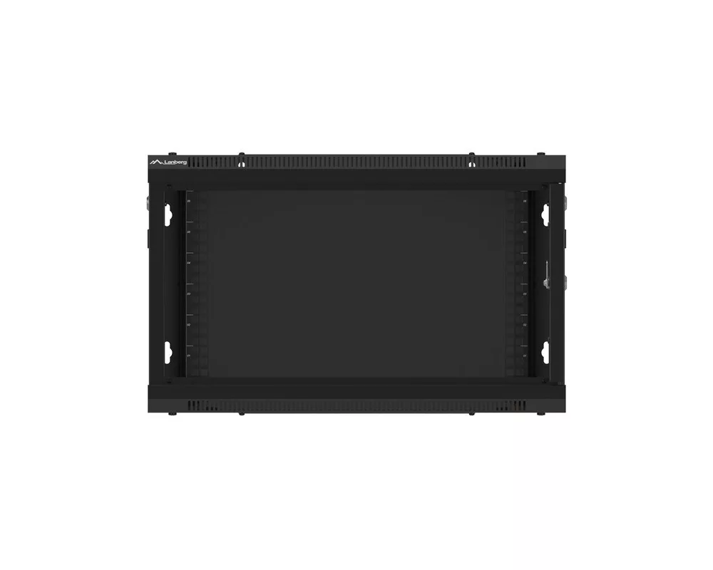 Сървърен шкаф Lanberg rack cabinet 19" wall-mount 6U/600x600 for self-assembly with metal door black (flat pack) 10