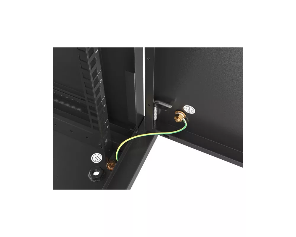 Сървърен шкаф Lanberg rack cabinet 19" wall-mount 6U/600x600 for self-assembly with metal door black (flat pack) 4