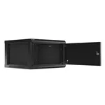 Сървърен шкаф Lanberg rack cabinet 19" wall-mount 6U/600x600 for self-assembly with metal door black (flat pack) 12
