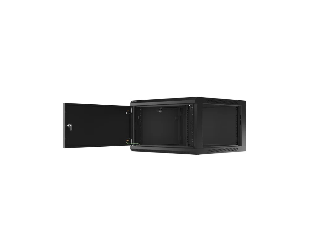 Сървърен шкаф Lanberg rack cabinet 19" wall-mount 6U/600x600 for self-assembly with metal door black (flat pack) 3