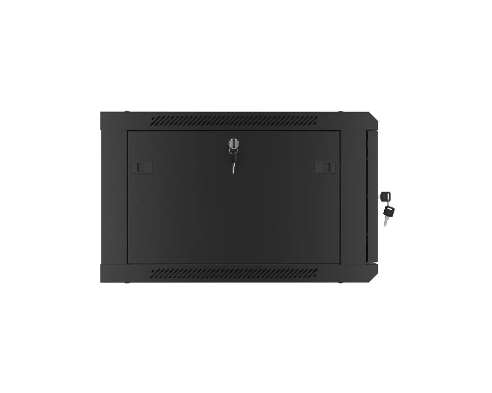 Сървърен шкаф Lanberg rack cabinet 19" wall-mount 6U/600x600 for self-assembly with metal door black (flat pack) 14