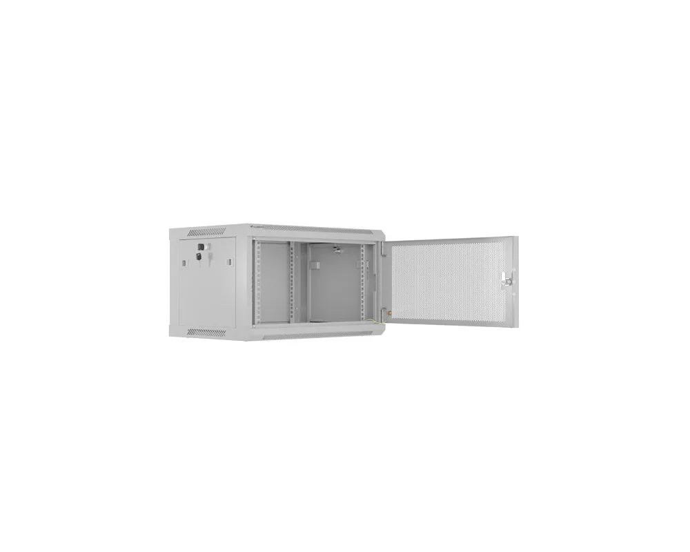 Сървърен шкаф Lanberg rack cabinet 19" wall-mount 6U/600x450 with perforated door grey (flat pack) 3