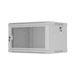 Сървърен шкаф Lanberg rack cabinet 19" wall-mount 6U/600x450 with perforated door grey (flat pack) 2