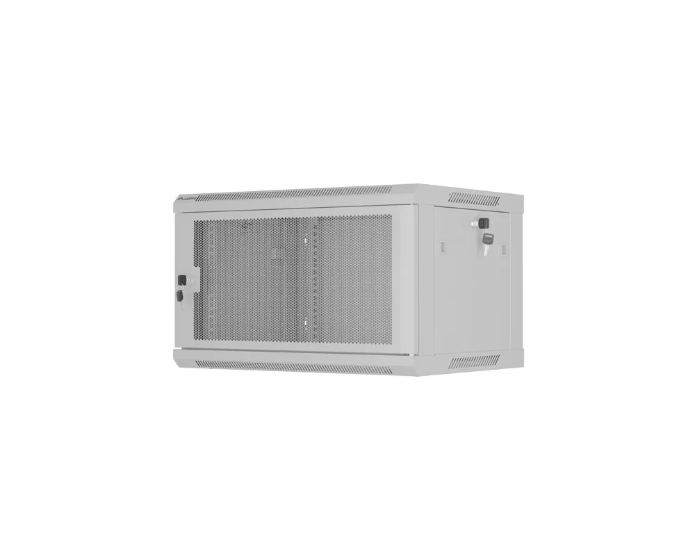 Сървърен шкаф Lanberg rack cabinet 19" wall-mount 6U/600x450 with perforated door grey (flat pack) 2