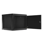 Сървърен шкаф Lanberg rack cabinet 19" wall-mount 9U/600x600 for self-assembly with metal door black (flat pack) 3