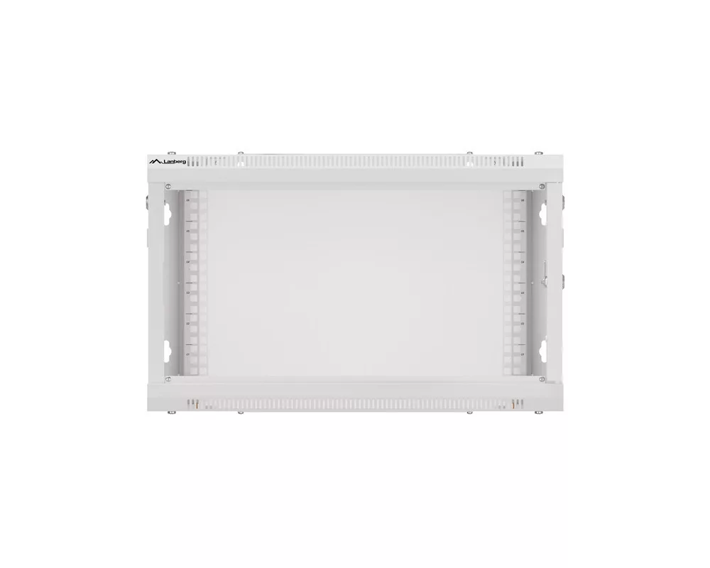 Сървърен шкаф Lanberg rack cabinet 19" wall-mount 6U/600x600 for self-assembly with metal door grey (flat pack) 7