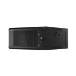 Сървърен шкаф Lanberg rack cabinet 19" wall-mounted 4U 600 fast assembly (flat pack) black 4