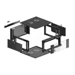 Сървърен шкаф Lanberg rack cabinet 19" wall-mounted 4U 600 fast assembly (flat pack) black 10