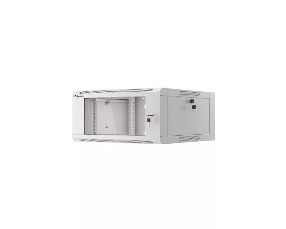 Сървърен шкаф Lanberg rack cabinet 19" wall-mounted 4U 600 fast assembly (flat pack) grey 8