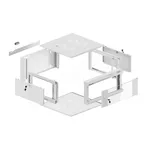 Сървърен шкаф Lanberg rack cabinet 19" wall-mounted 4U 600 fast assembly (flat pack) grey 9