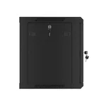 Сървърен шкаф Lanberg rack cabinet 19" wall-mount 9U/600x450 for self-assembly with metal door  black (flat pack) 11