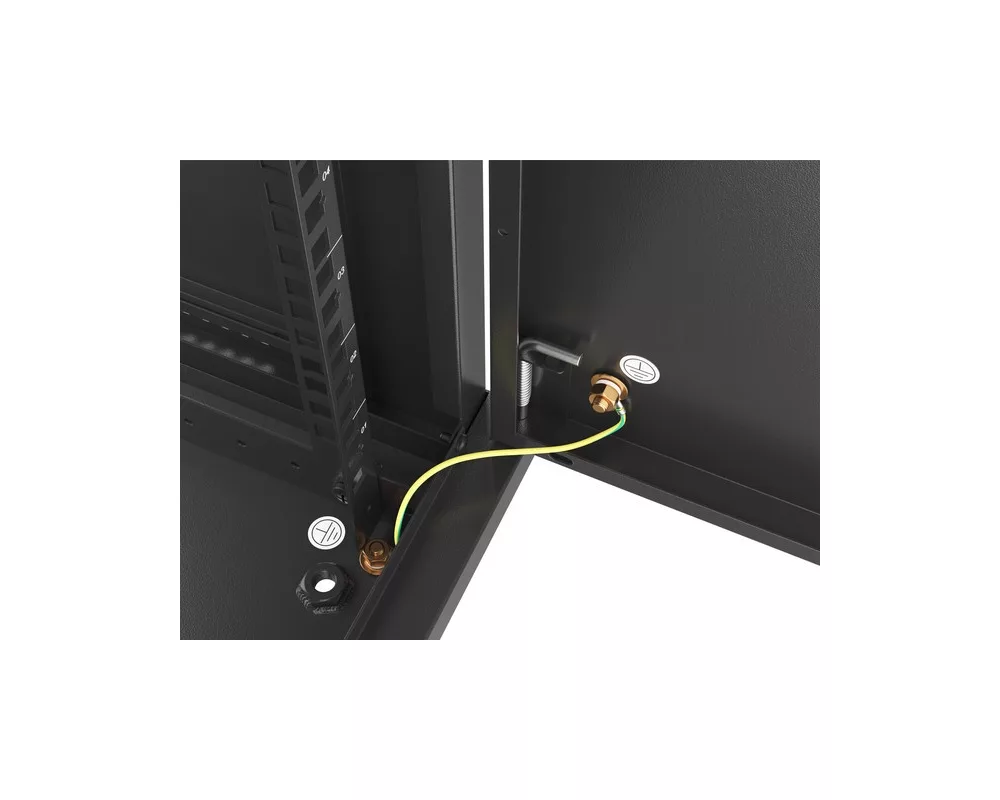 Сървърен шкаф Lanberg rack cabinet 19" wall-mount 9U/600x450 for self-assembly with metal door  black (flat pack) 5