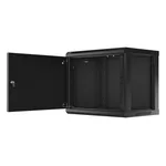 Сървърен шкаф Lanberg rack cabinet 19" wall-mount 9U/600x450 for self-assembly with metal door  black (flat pack) 4