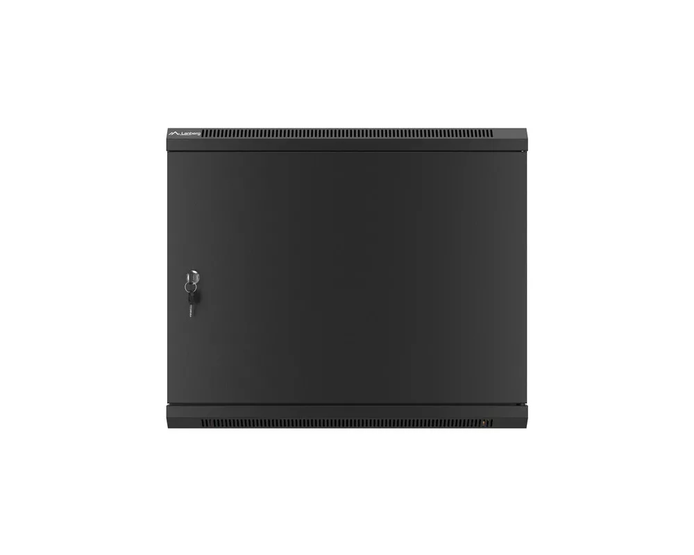 Сървърен шкаф Lanberg rack cabinet 19" wall-mount 9U/600x450 for self-assembly with metal door  black (flat pack) 10