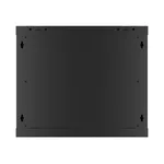 Сървърен шкаф Lanberg rack cabinet 19" wall-mount 9U/600x450 for self-assembly with metal door  black (flat pack) 9
