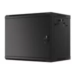 Сървърен шкаф Lanberg rack cabinet 19" wall-mount 9U/600x450 for self-assembly with metal door  black (flat pack) 3