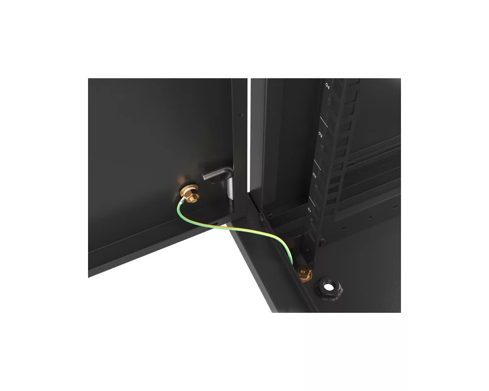 Сървърен шкаф Lanberg rack cabinet 19" wall-mount 9U/600x450 for self-assembly with metal door  black (flat pack) 6