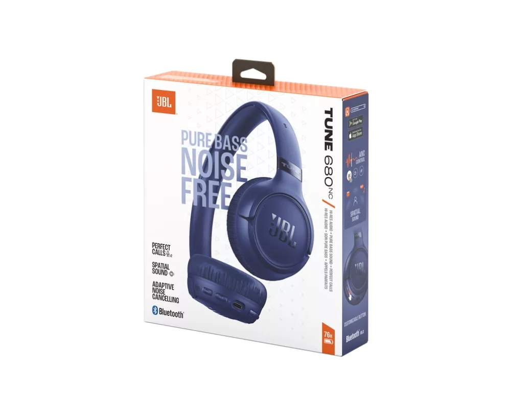 Слушалки JBL TUNE 680NC BLU Wireless on-ear Noise cancelling headphones 10