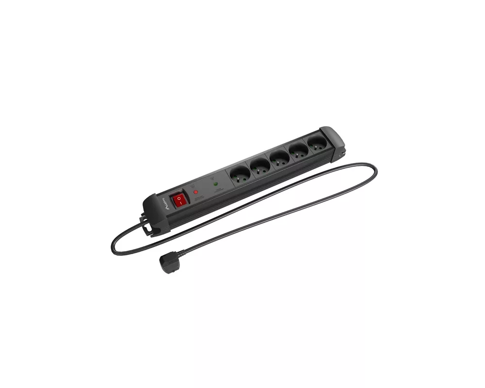 Разклонител Lanberg Surge Protector SP1 5M 5 x French Outlets Black 2