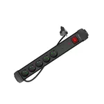 Разклонител Lanberg Surge Protector SP1 5M 5 x French Outlets Black 6