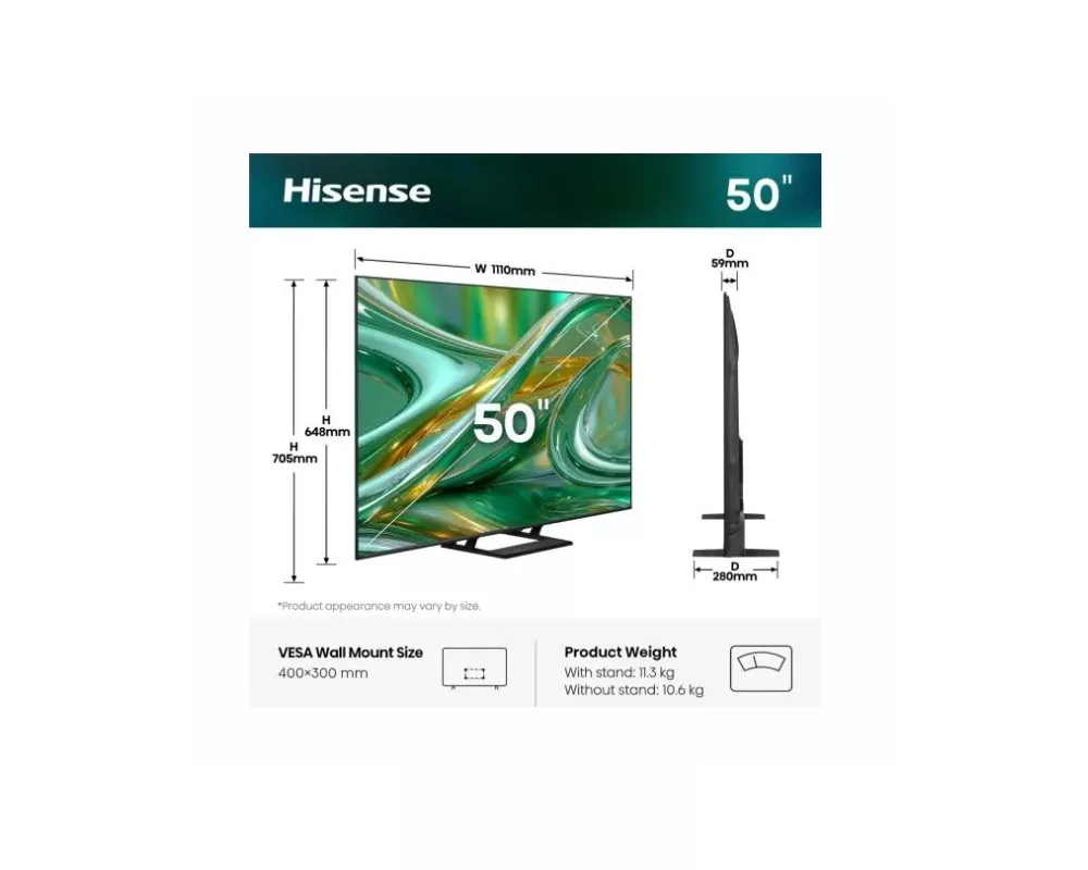 Телевизор Hisense 50" E8S 2