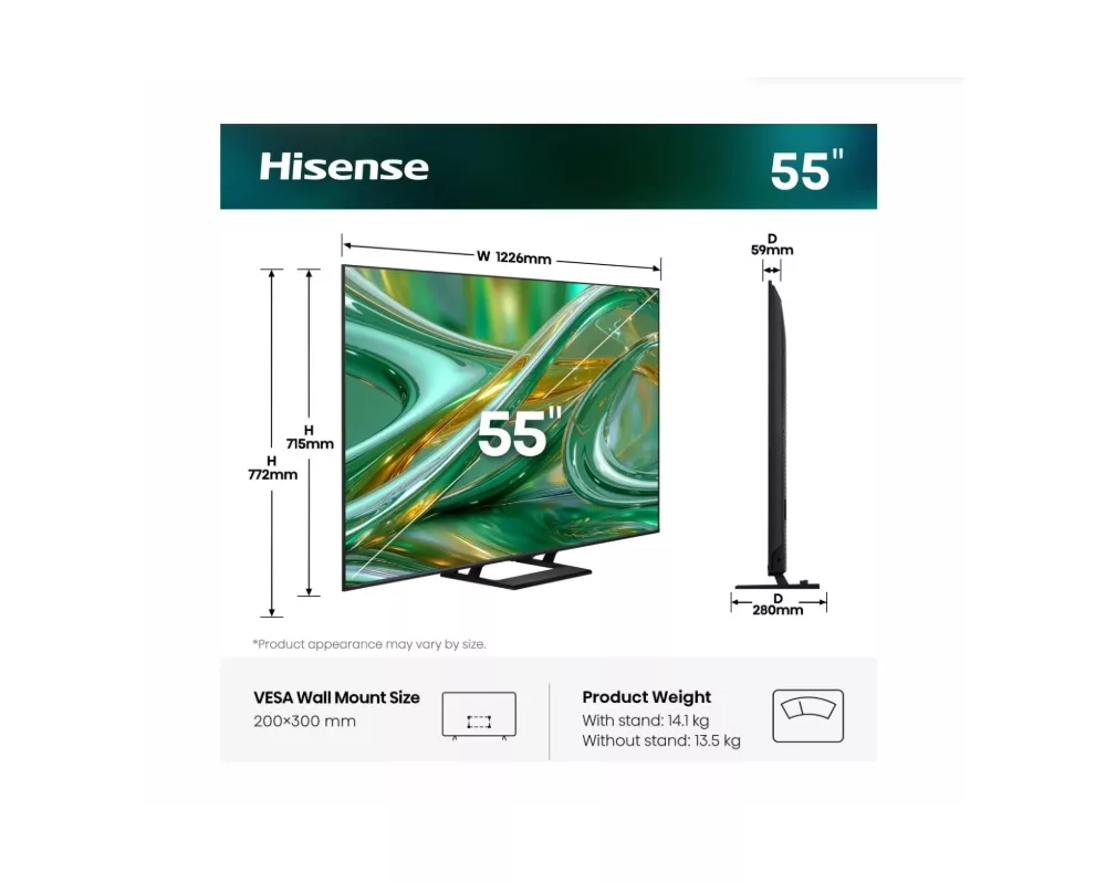 Телевизор Hisense 55" E8S 2