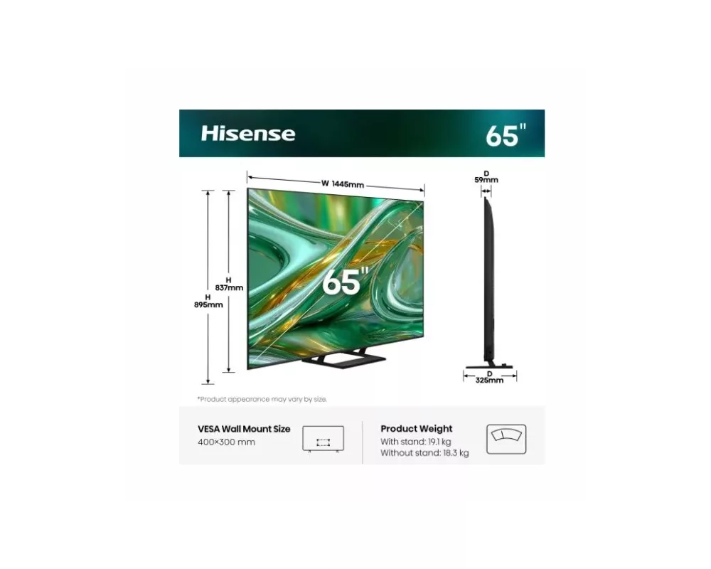 Телевизор Hisense 65"E8S 2