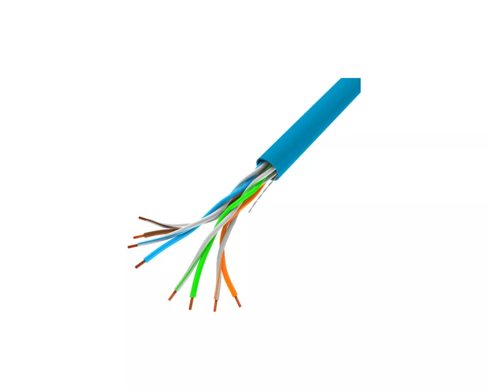 Кабел Lanberg LAN Cable CAT.5E UTP 305M Solid Cu Blue Fluke 2
