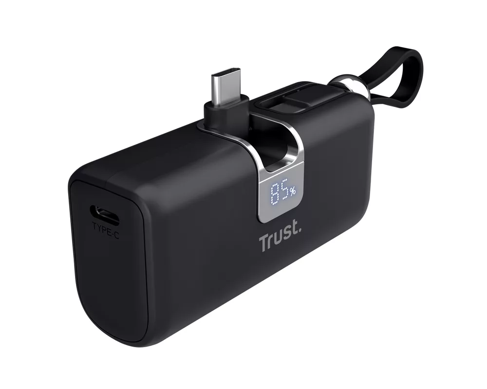 Външна батерия TRUST Pacto 5000 mAh Pocket Powerbank Black 2